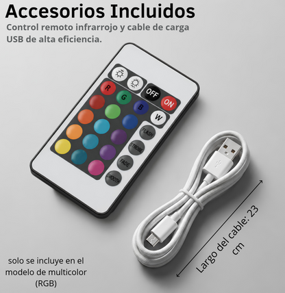 Lámpara De Mesa Portátil Para Iluminación Ambiental Nexko