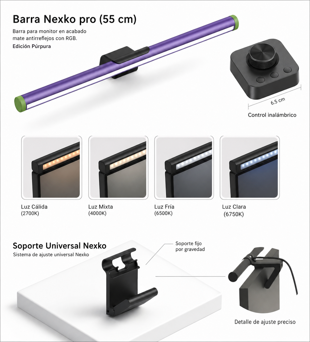 Barra de Luz LED Nexko para Monitor